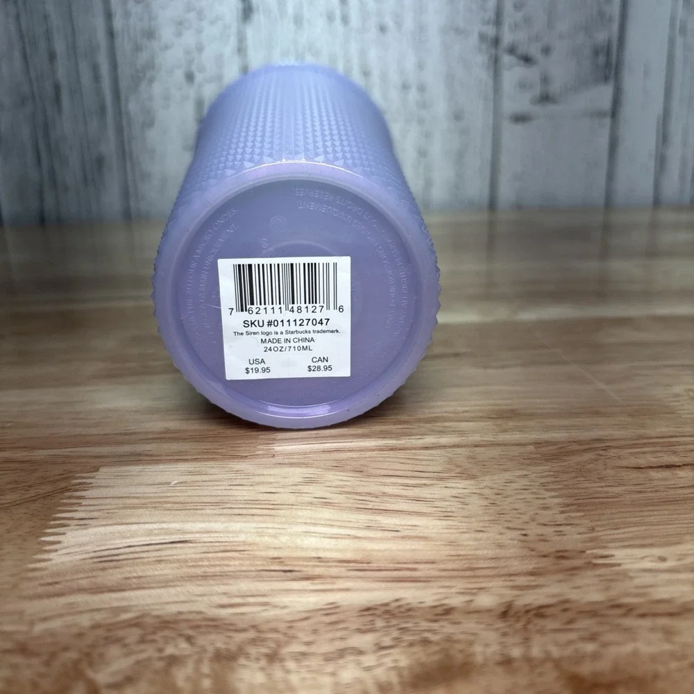 Starbucks Cup Tumbler Winter Holiday Icy Lilac Studded 24oz Venti